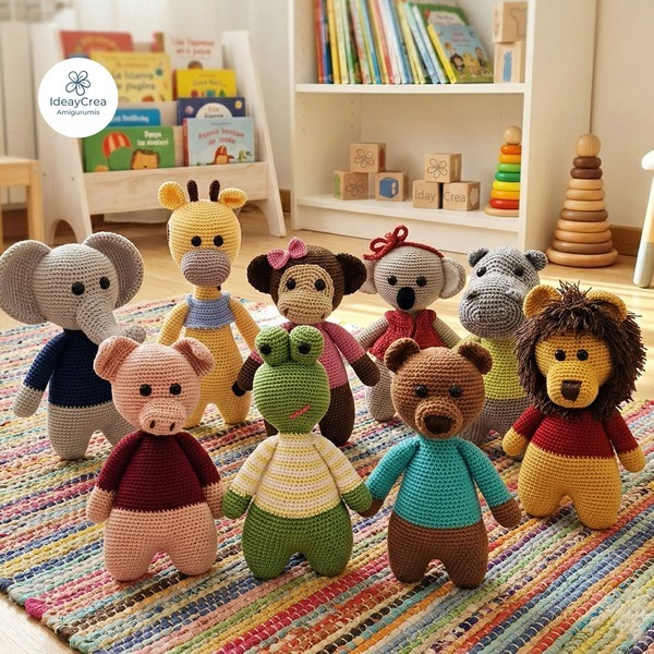 coleccion animales amigurumis ideaycrea