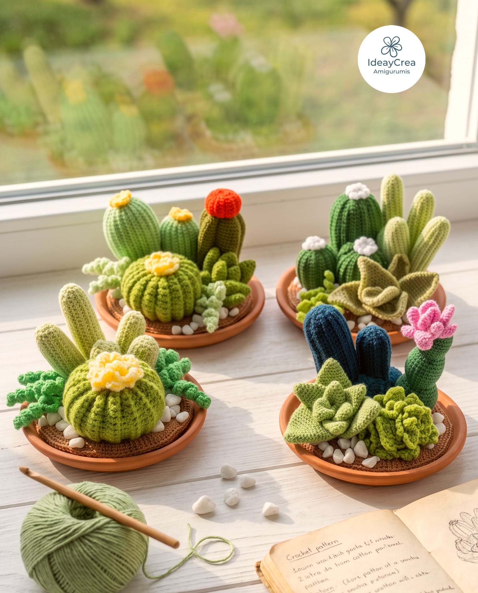 terrarios cactus amigurumi ideaycrea