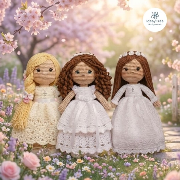 muñeca comunion amigurumi ideaycrea