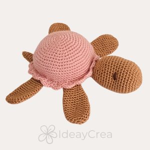 Tortuga Sonajero Amigurumi – Rosa Claro