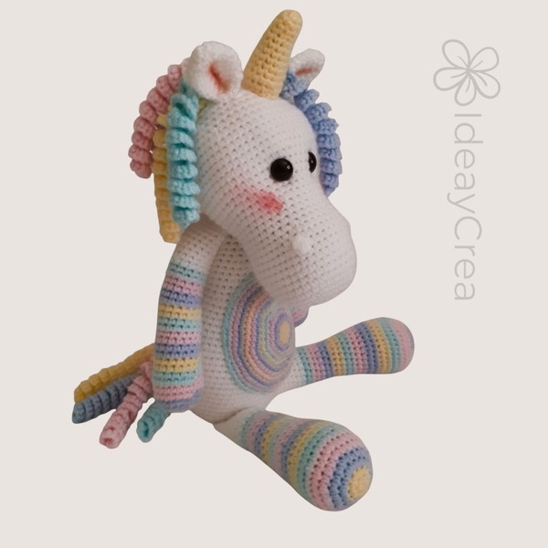 unicornio colorines amigurumi ideaycrea